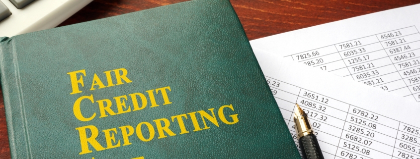 Fair Credit Reporting Act on a messy desk